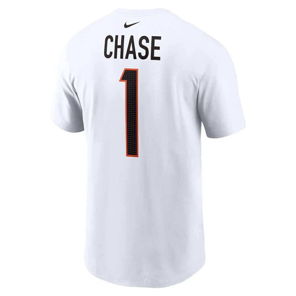 Ja'Marr Chase Cincinnati Bengals Player Name & Number T-Shirt White