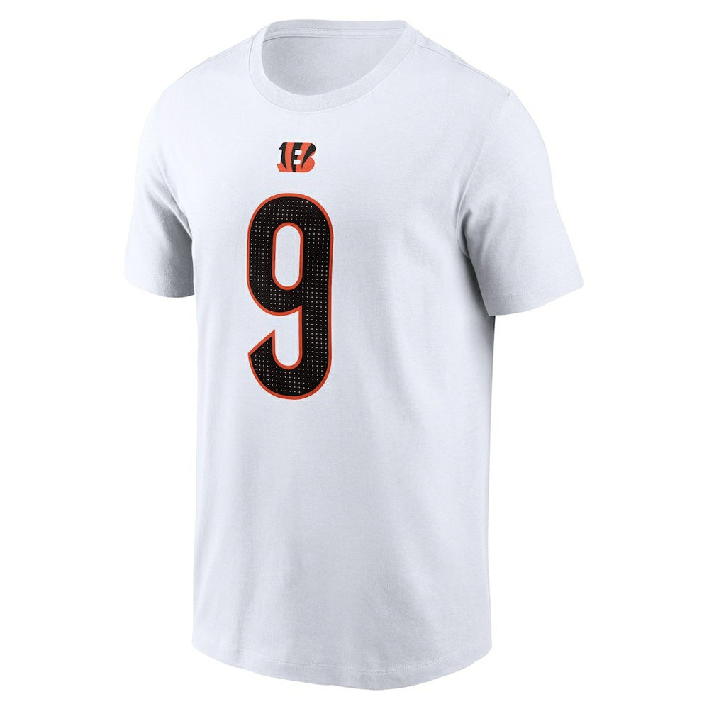 Joe Burrow Cincinnati Bengals Player Name & Number T-Shirt White