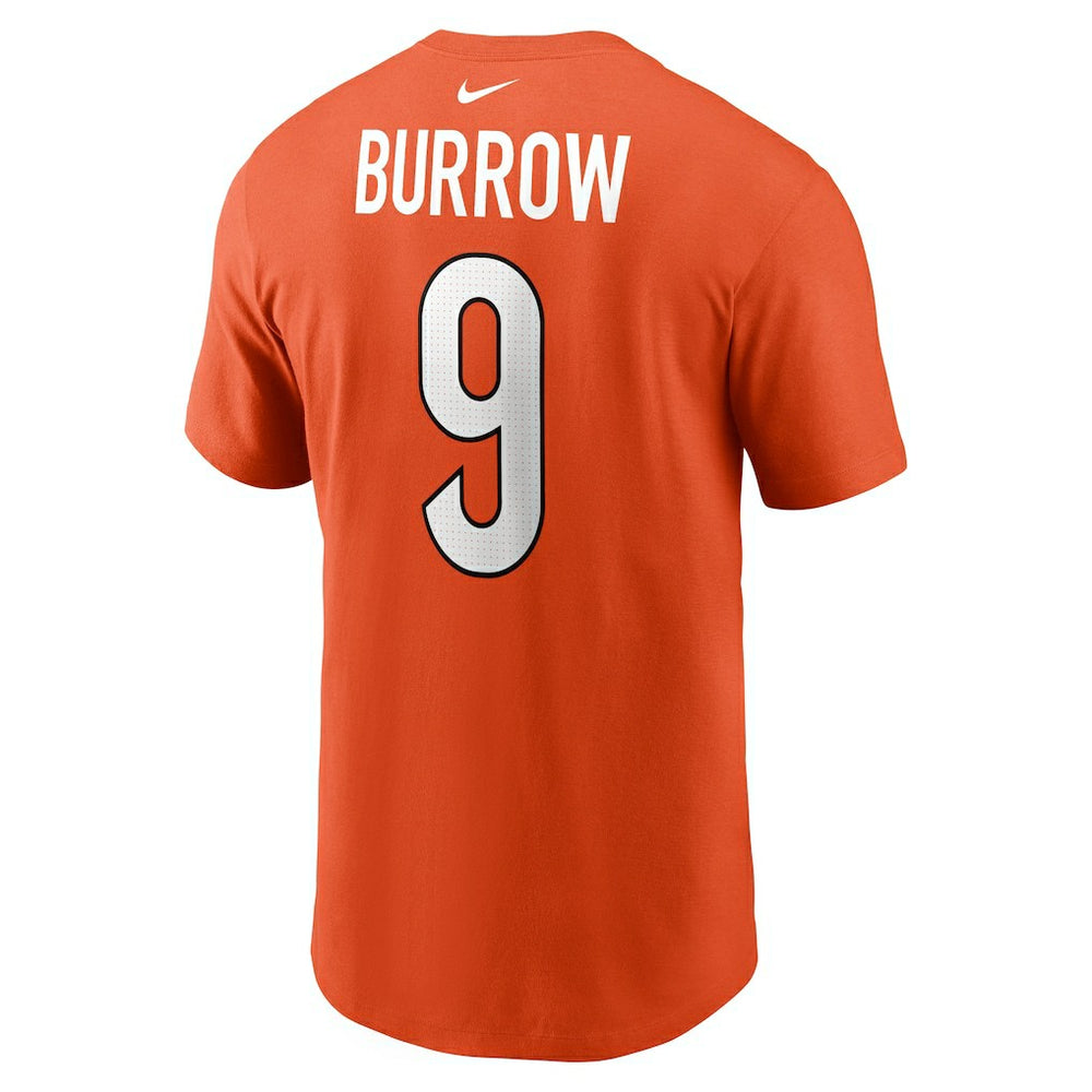 Joe Burrow Cincinnati Bengals Player Name & Number T-Shirt Orange
