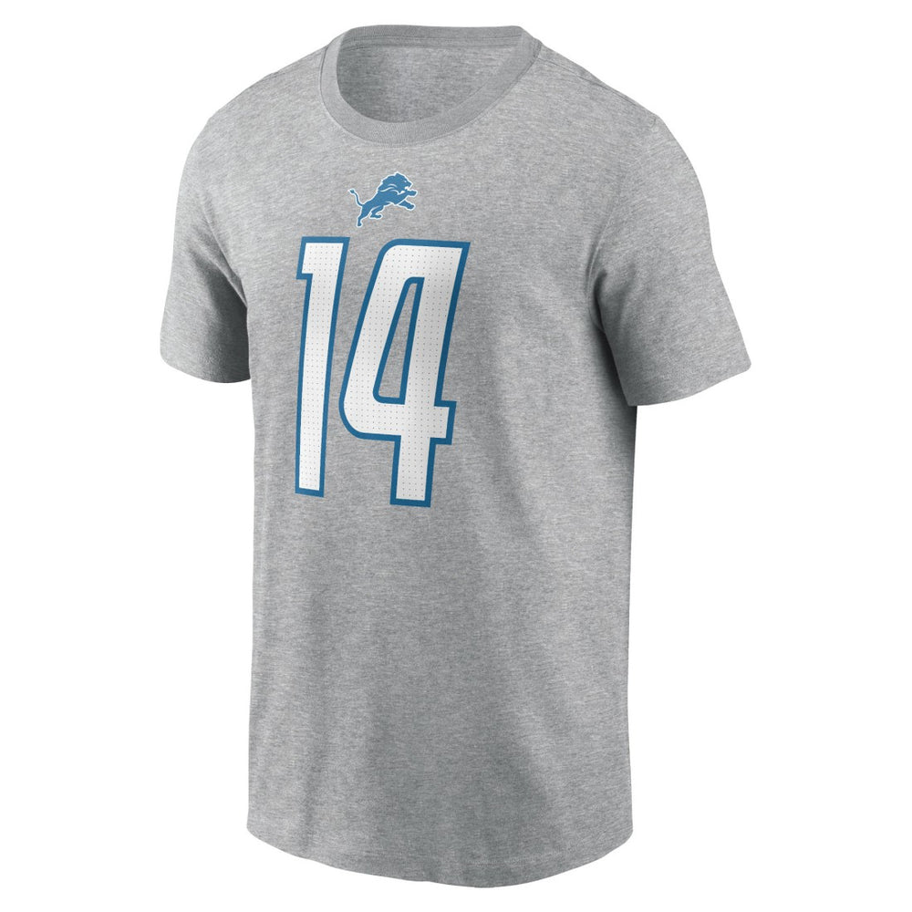 Amon-Ra St. Brown Detroit Lions Player Name & Number T-Shirt Gray