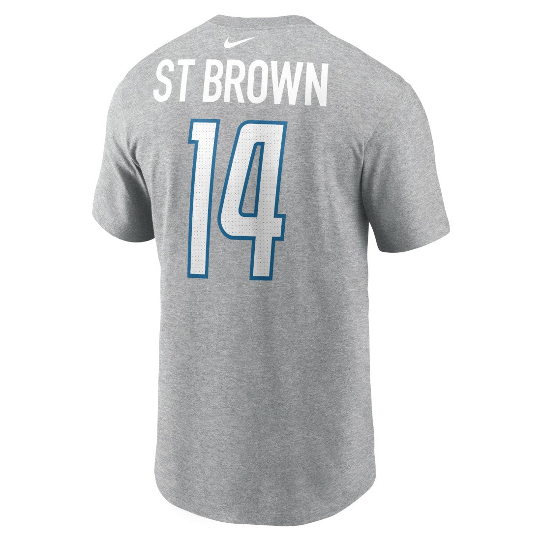Amon-Ra St. Brown Detroit Lions Player Name & Number T-Shirt Gray
