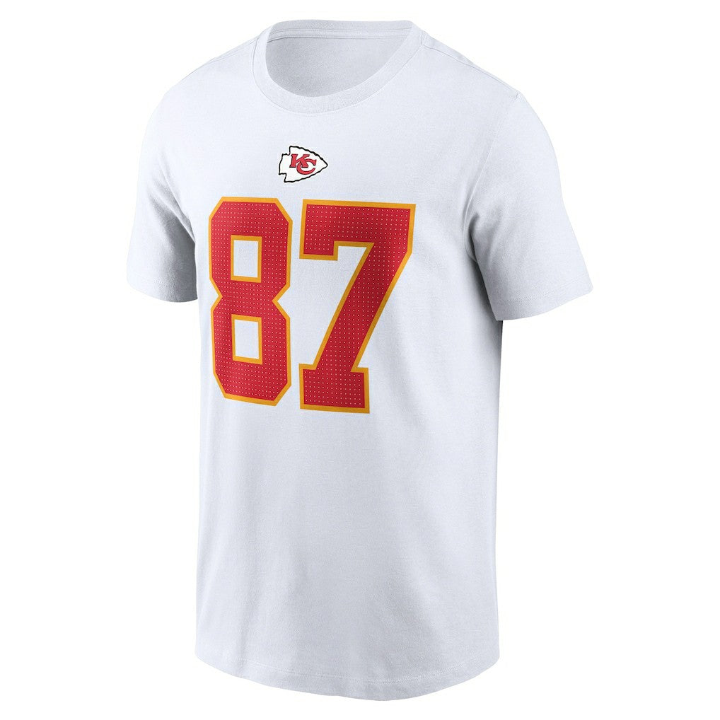 Travis Kelce Kansas City Chiefs Player Name & Number T-Shirt White
