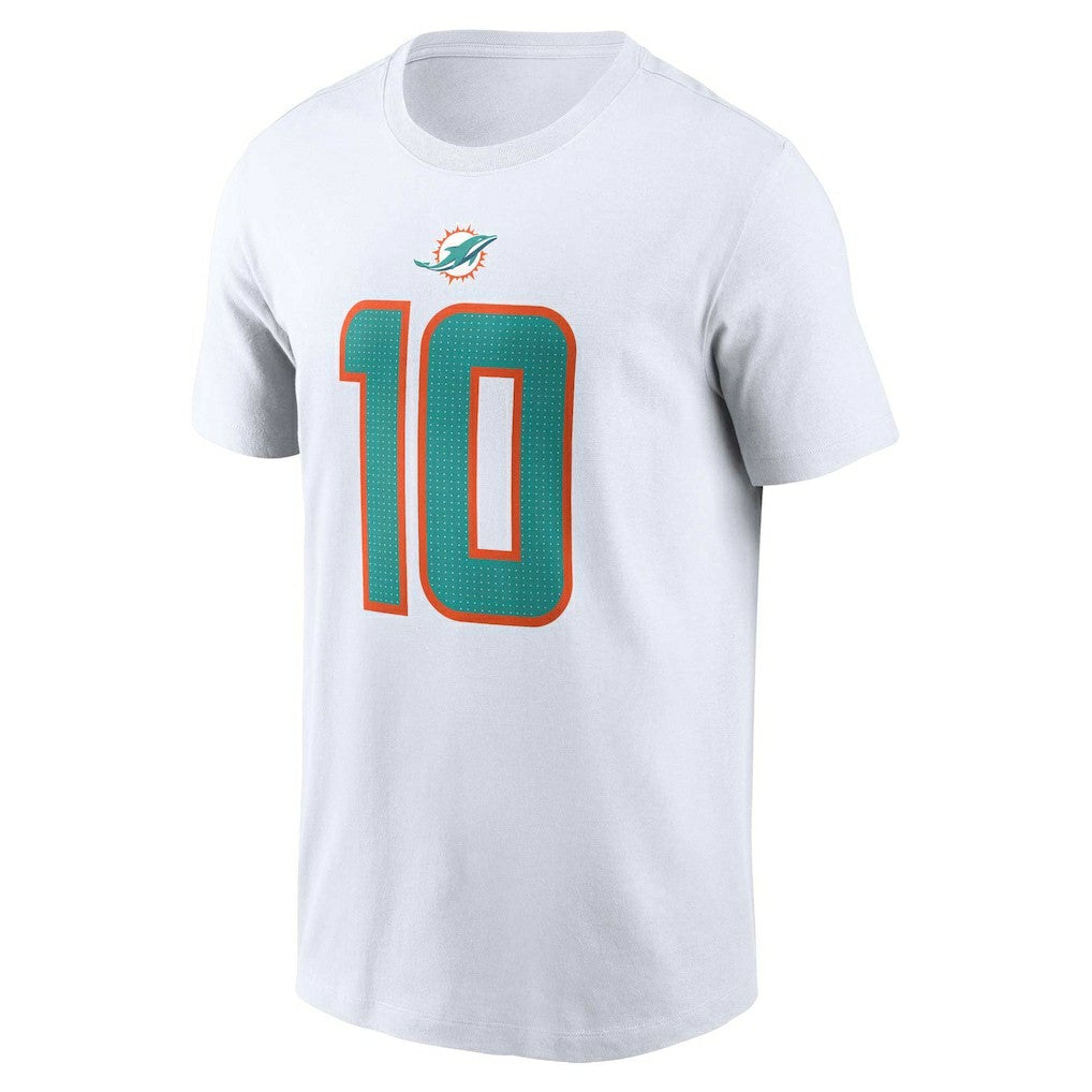 Tyreek Hill Miami Dolphins Player Name & Number T-Shirt White