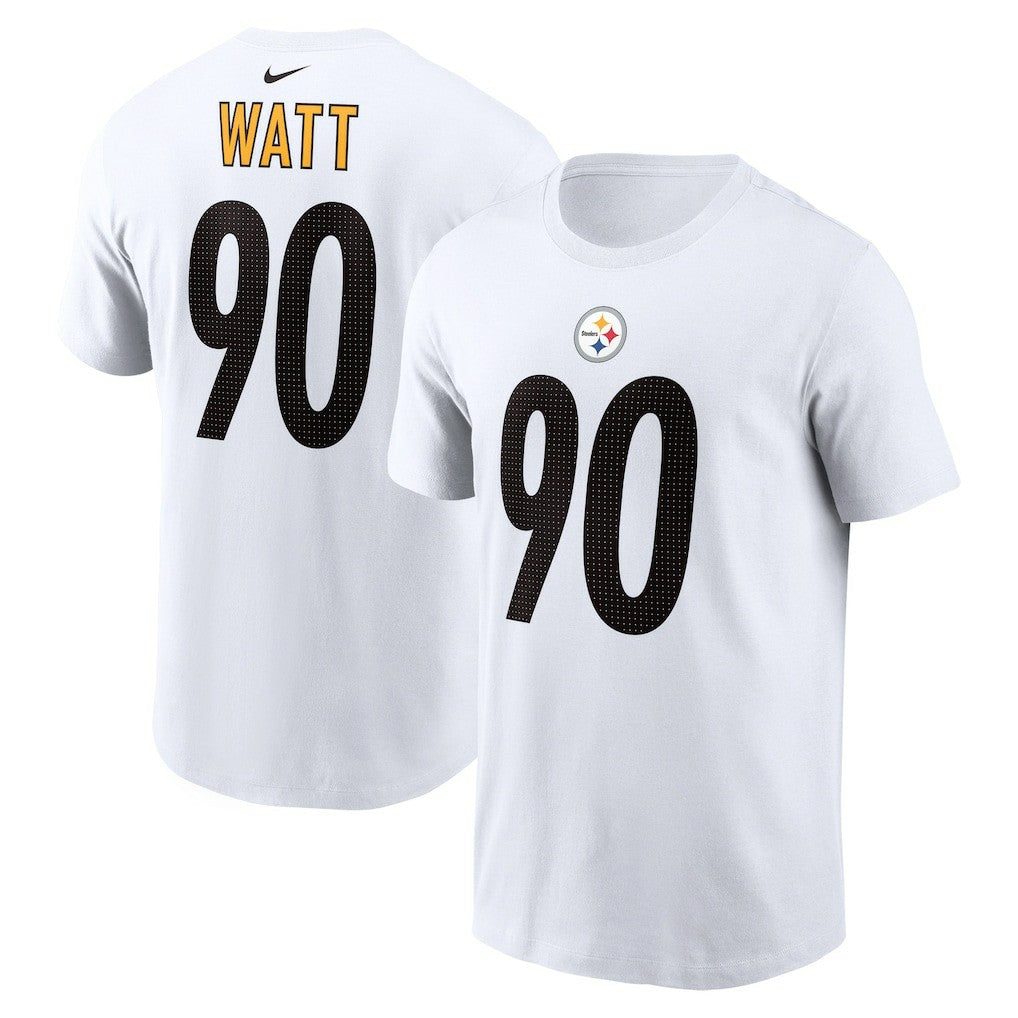 T.J. Watt Pittsburgh Steelers Player Name & Number T-Shirt White