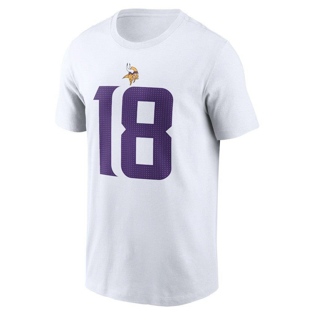 Justin Jefferson Minnesota Vikings Player Name & Number T-Shirt White