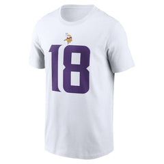 Justin Jefferson Minnesota Vikings Player Name & Number T-Shirt White