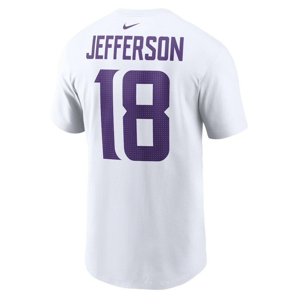 Justin Jefferson Minnesota Vikings Player Name & Number T-Shirt White