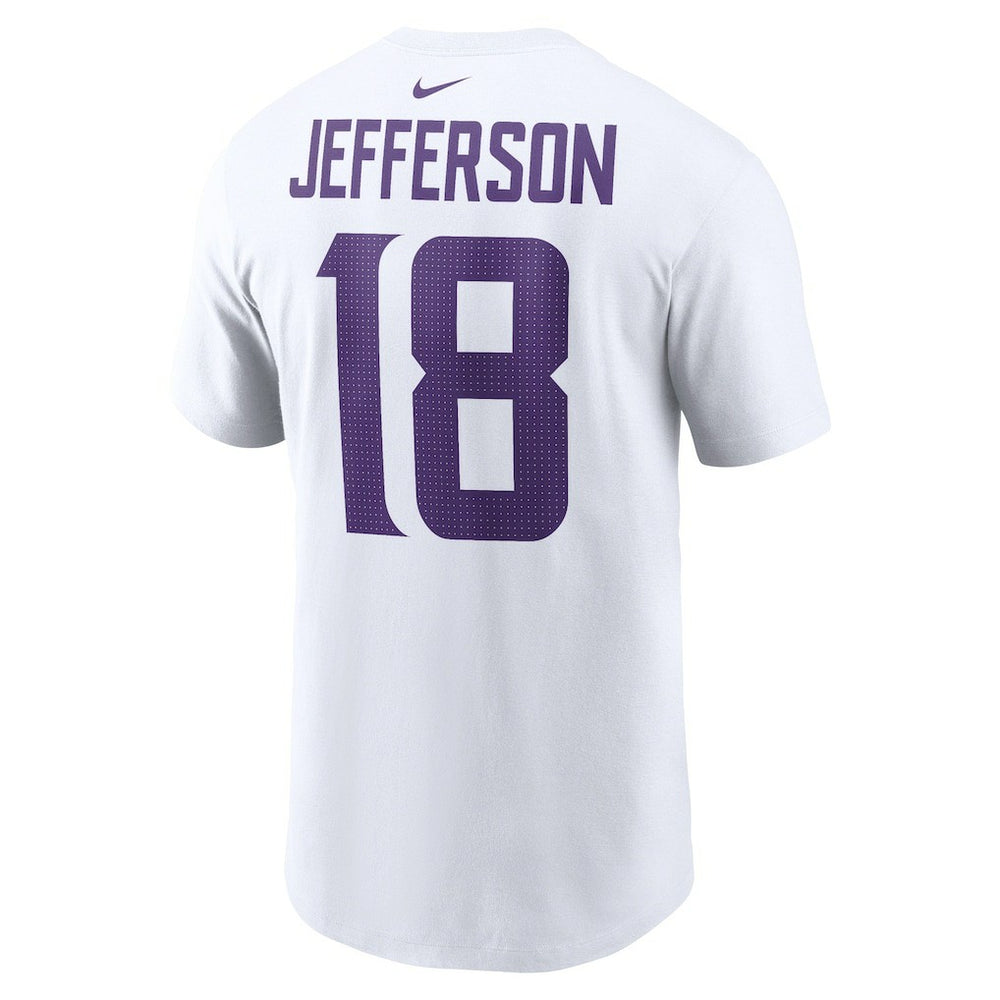 Justin Jefferson Minnesota Vikings Player Name & Number T-Shirt White