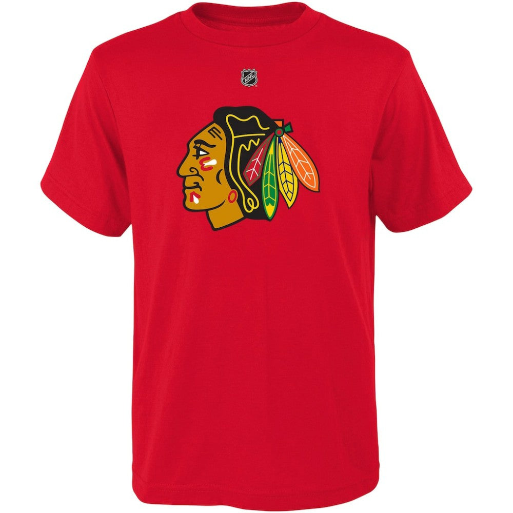 NHL Connor Bedard Chicago Blackhawks Preschool Authentic Stack Name & Number T-Shirt - Red