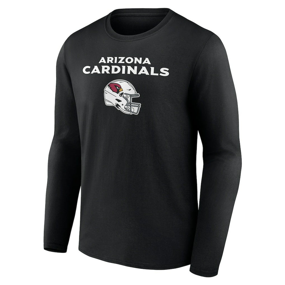 Arizona Cardinals Personalized Name & Number Team Wordmark Long Sleeve T-Shirt Black