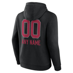 Arizona Cardinals Personalized Name & Number Team Wordmark Pullover Hoodie Black