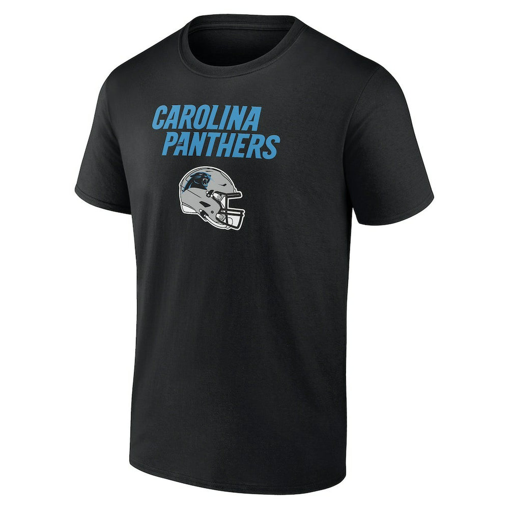 Carolina Panthers Personalized Name & Number Team Wordmark T-Shirt Black