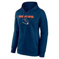 Chicago Bears Women's Personalized Name & Number Team Wordmark Pullover Hoodie Navy