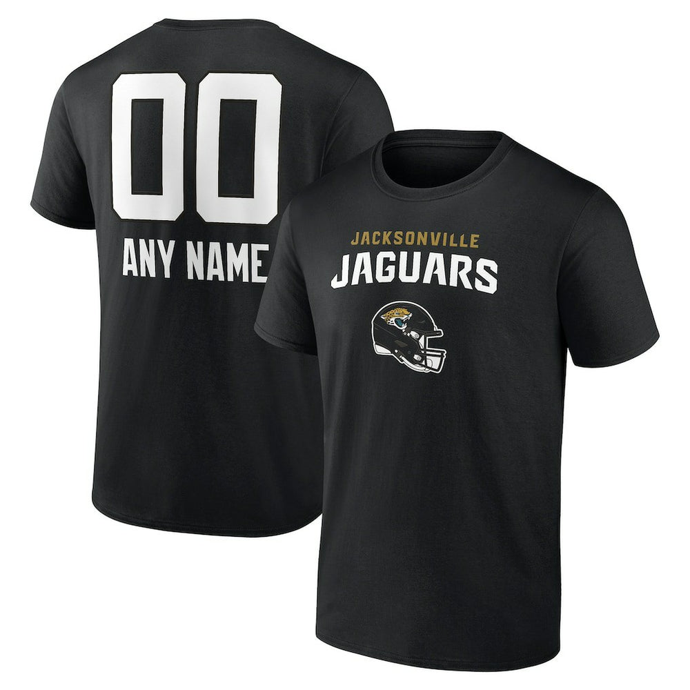 Jacksonville Jaguars Personalized Name & Number Team Wordmark T-Shirt Black