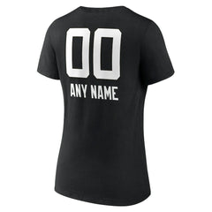 Jacksonville Jaguars Women's Personalized Name & Number Team Wordmark V-Neck T-Shirt Black