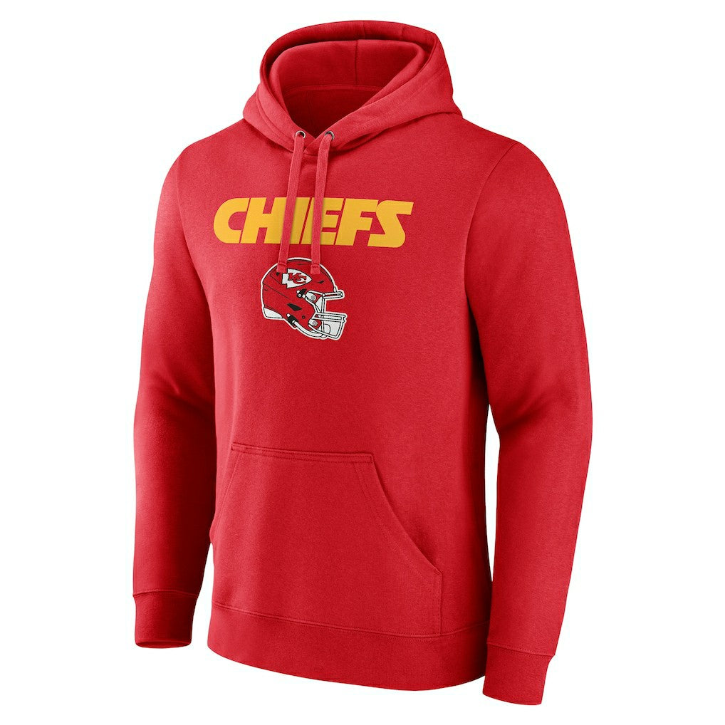 Kansas City Chiefs Personalized Name & Number Team Wordmark Pullover Hoodie Red