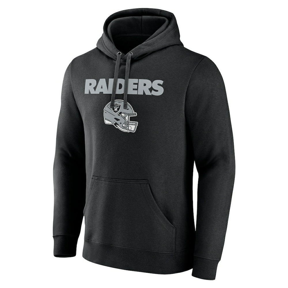 Las Vegas Raiders Personalized Name & Number Team Wordmark Pullover Hoodie Black