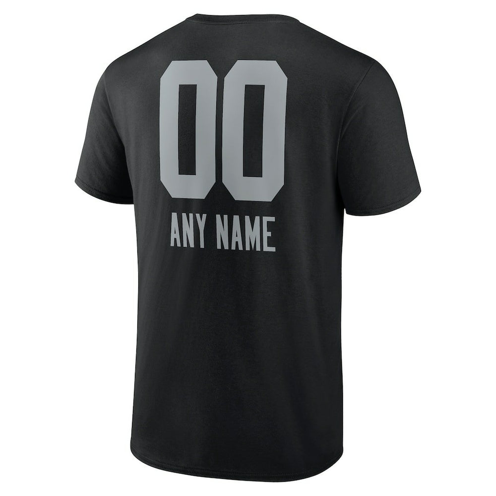 Las Vegas Raiders Personalized Name & Number Team Wordmark T-Shirt Black