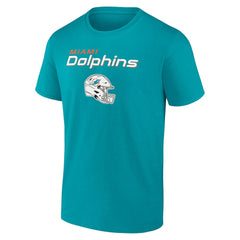 Miami Dolphins Personalized Name & Number Team Wordmark T-Shirt Aqua