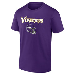 Minnesota Vikings Personalized Name & Number Team Wordmark T-Shirt Purple