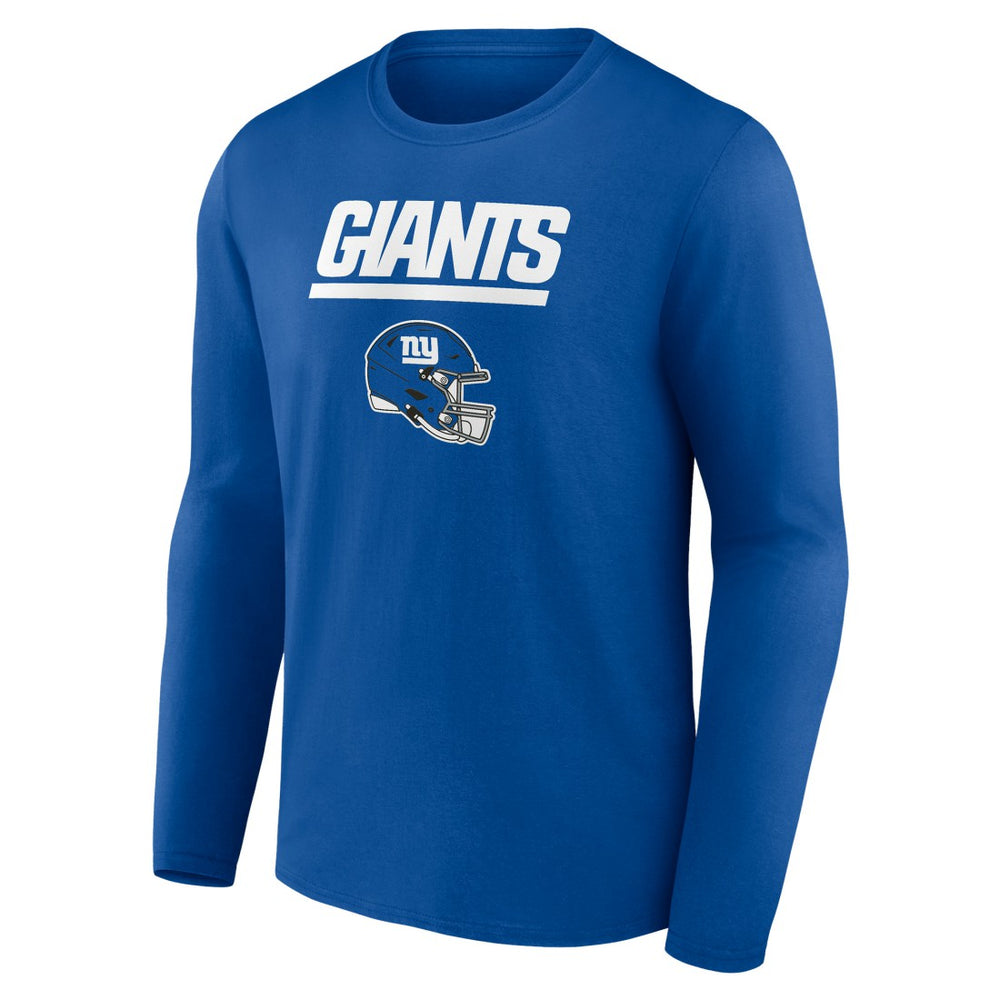 New York Giants Personalized Name & Number Team Wordmark Long Sleeve T-Shirt Royal