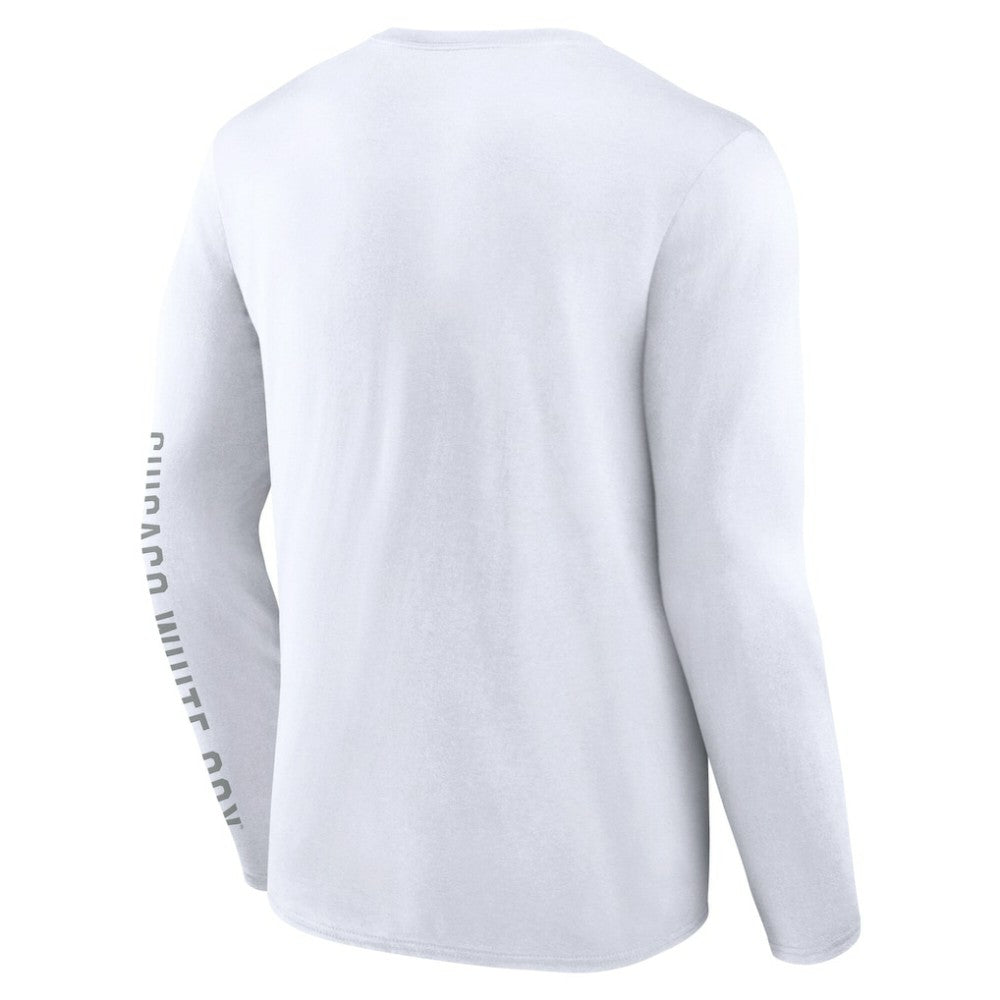 Chicago White Sox Fanatics Press Box Long Sleeve T-Shirt - White T-shirts