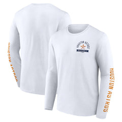 Houston Astros Fanatics Press Box Long Sleeve T-Shirt - White T-shirts