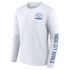 Kansas City Royals Fanatics Press Box Long Sleeve T-Shirt - White T-shirts