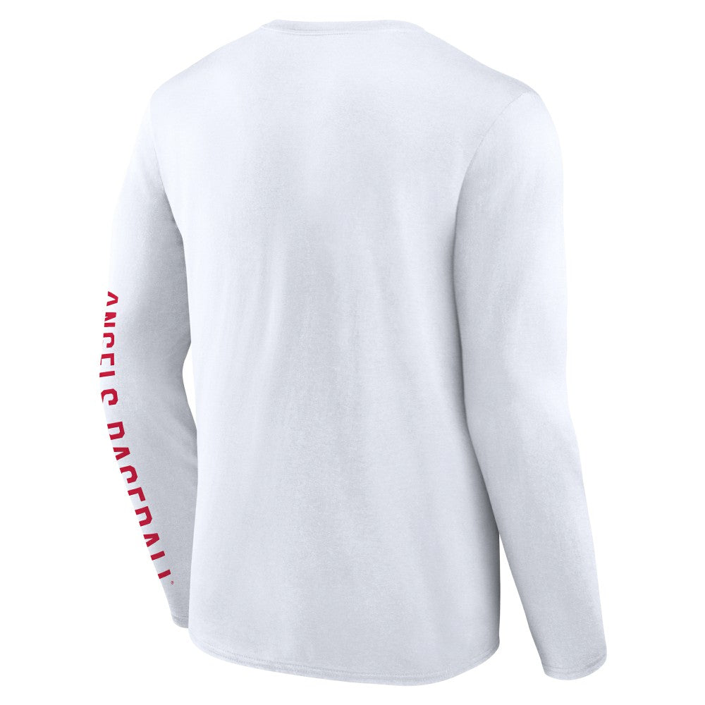 Los Angeles Angels Fanatics Press Box Long Sleeve T-Shirt - White T-shirts