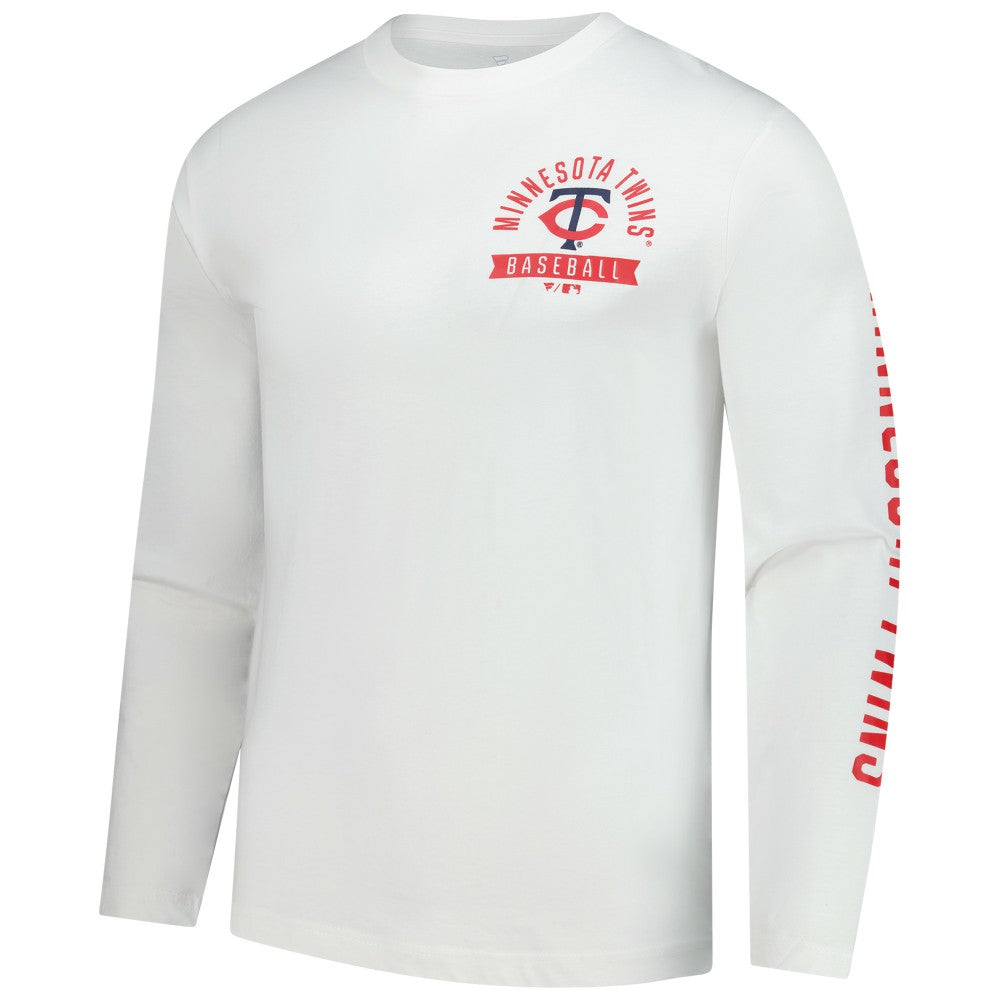 Minnesota Twins Fanatics Press Box Long Sleeve T-Shirt - White T-shirts