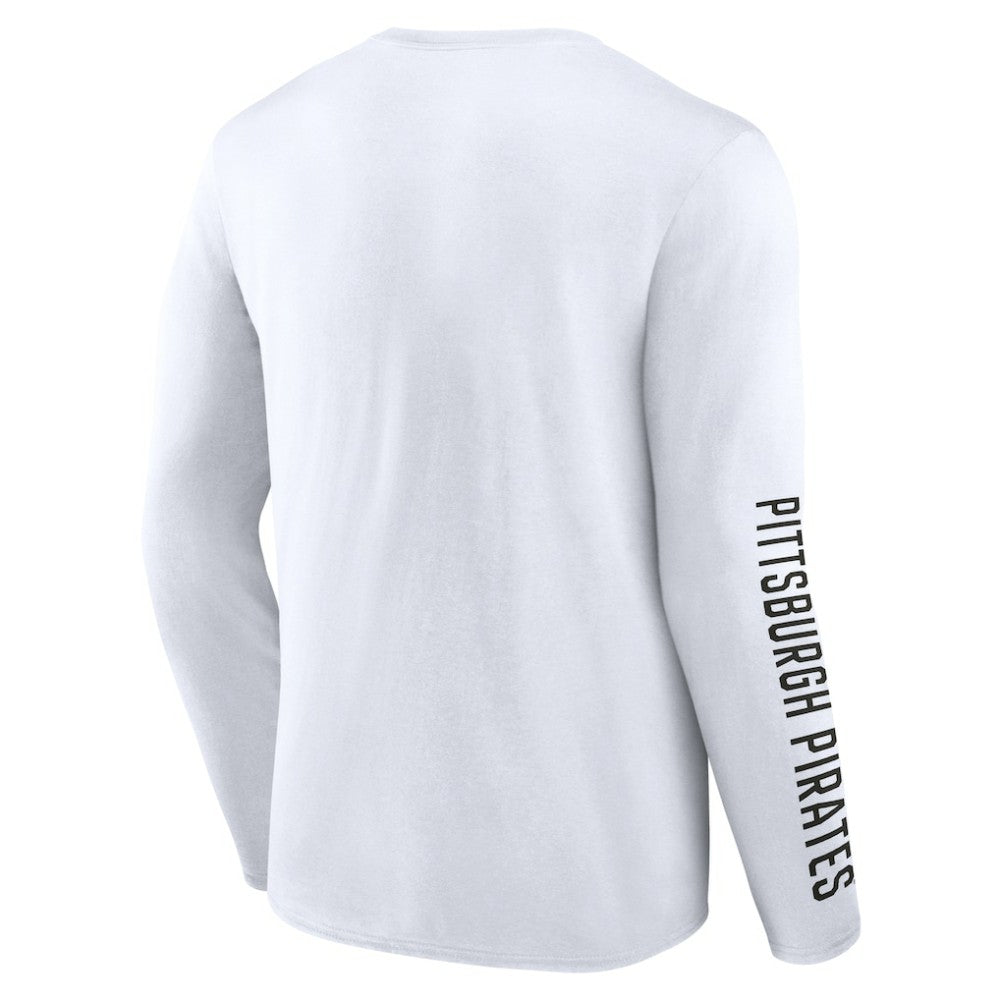 Pittsburgh Pirates Fanatics Press Box Long Sleeve T-Shirt - White T-shirts