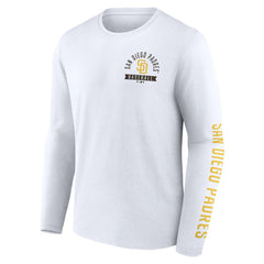 San Diego Padres Fanatics Press Box Long Sleeve T-Shirt - White T-shirts
