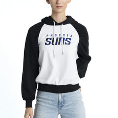Phoenix Suns Lusso Women's Marlowe Tri-Blend Raglan Pullover Hoodie White