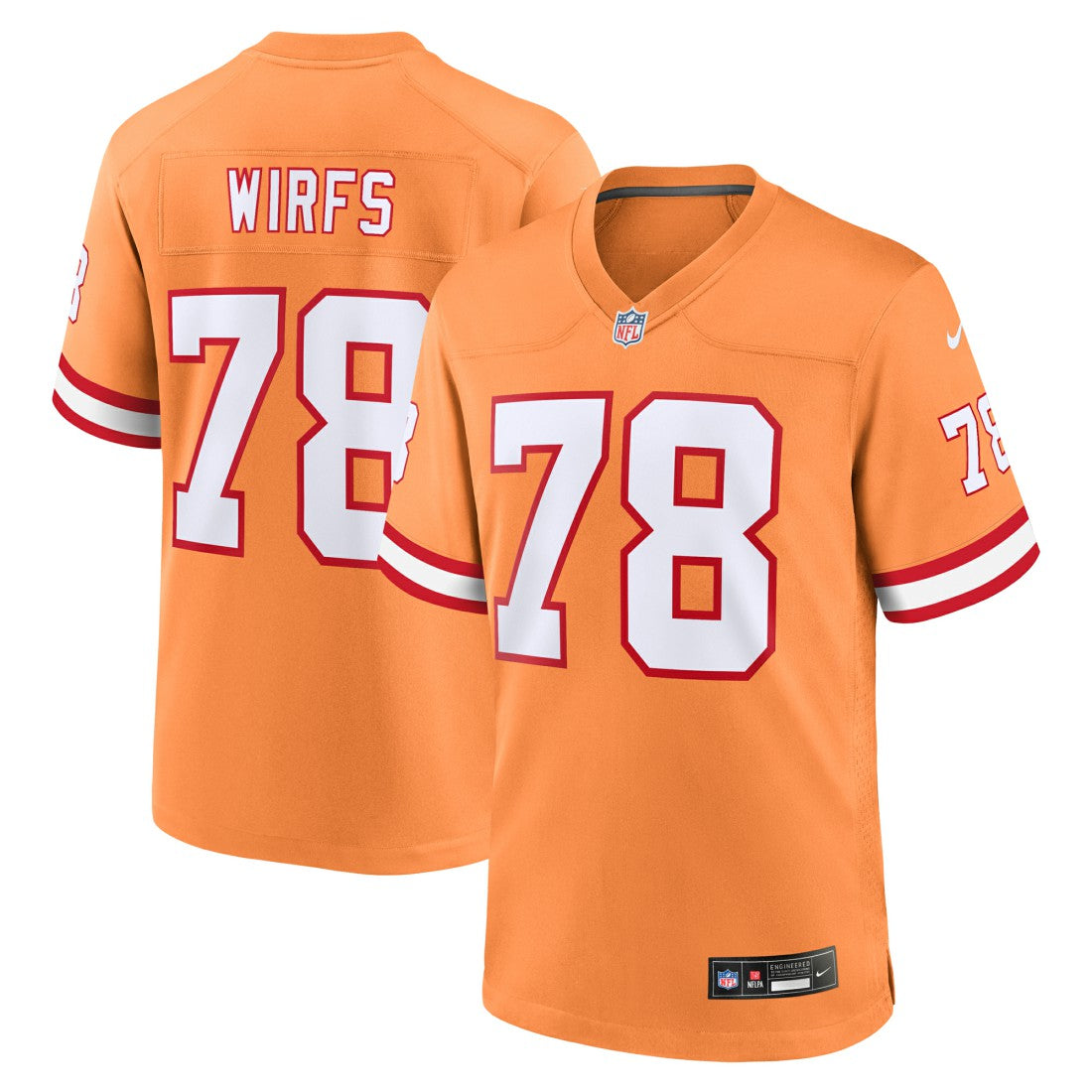 Tristan Wirfs Tampa Bay Buccaneers Alternate Game Jersey Orange