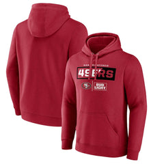 San Francisco 49ers NFL x Bud Light Pullover Hoodie Scarlet