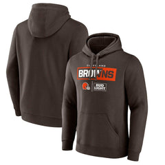 Cleveland Browns NFL x Bud Light Pullover Hoodie Brown