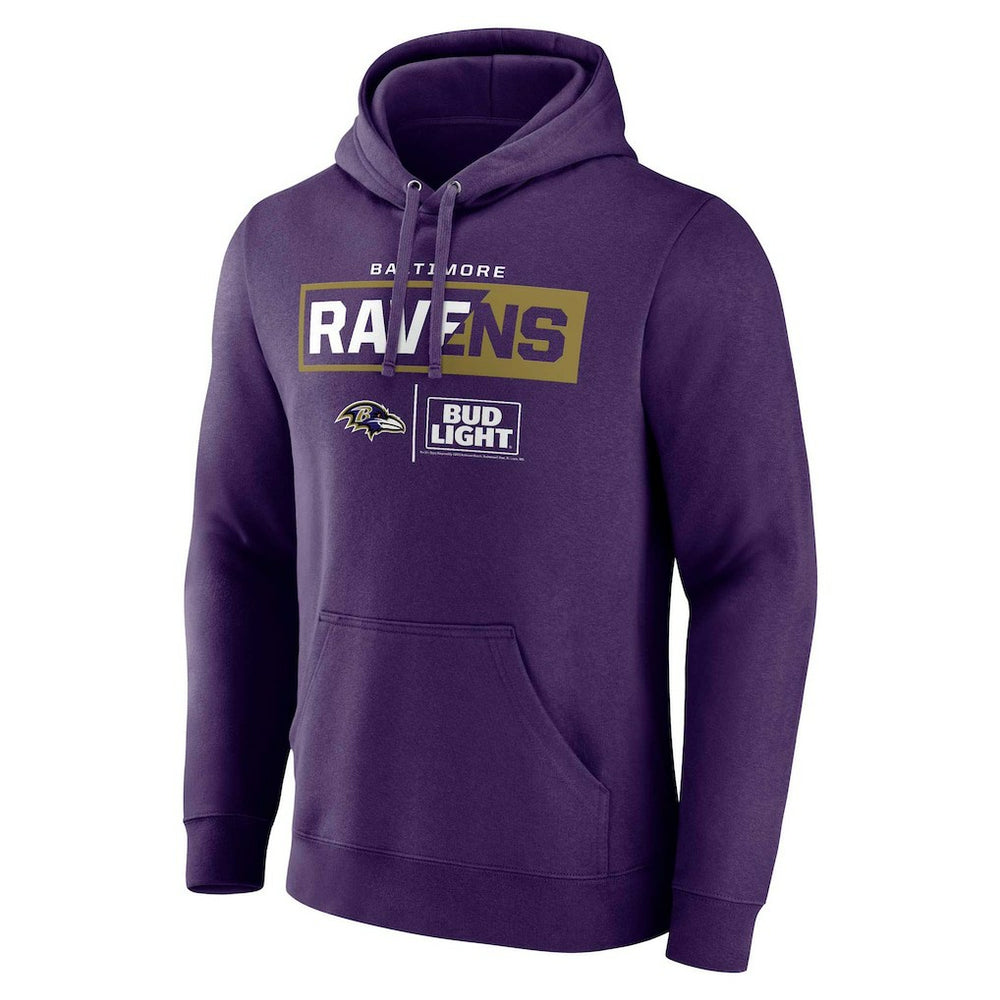Baltimore Ravens NFL x Bud Light Pullover Hoodie Purple