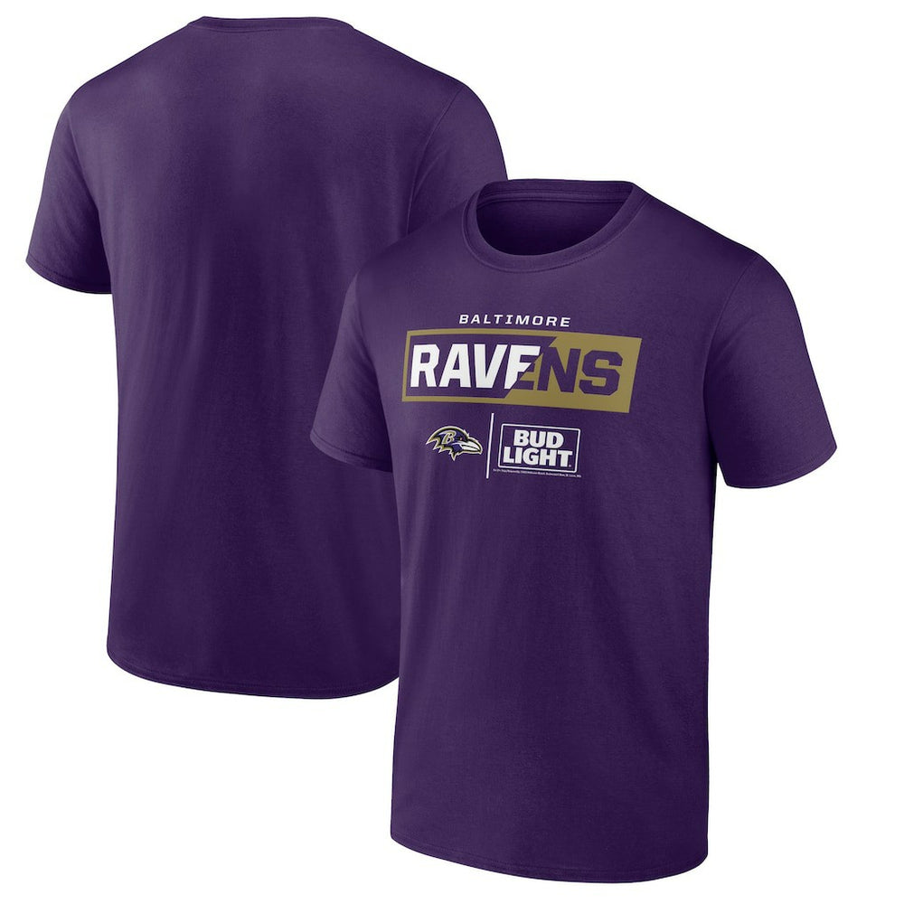 Baltimore Ravens NFL x Bud Light T-Shirt Purple