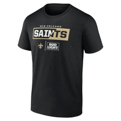 New Orleans Saints NFL x Bud Light T-Shirt Black
