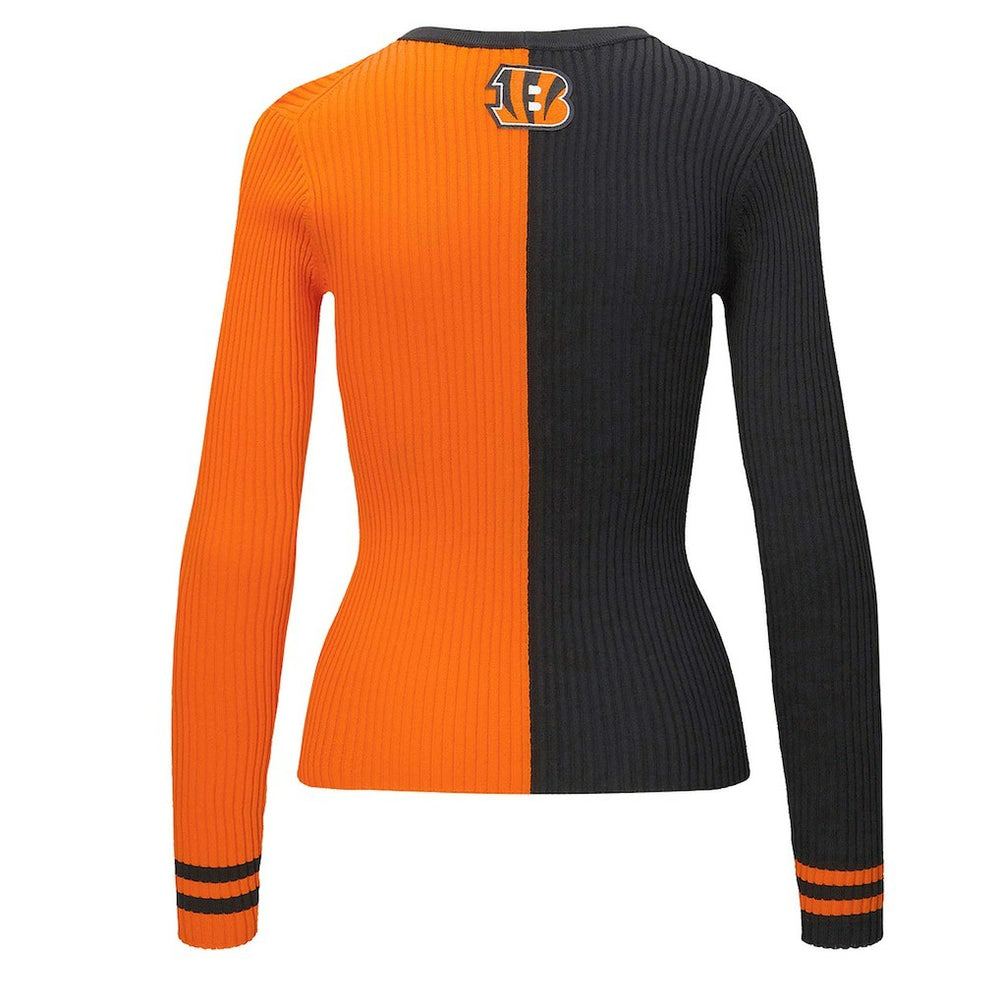 Cincinnati Bengals STAUD Women's Cargo Sweater Black/Orange