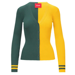 Green Bay Packers STAUD Women's Cargo Sweater Green/Gold