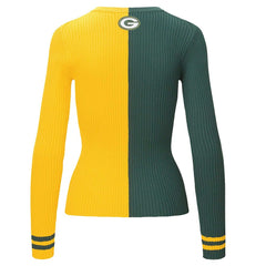 Green Bay Packers STAUD Women's Cargo Sweater Green/Gold
