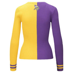 Minnesota Vikings STAUD Women's Cargo Sweater Purple/Gold