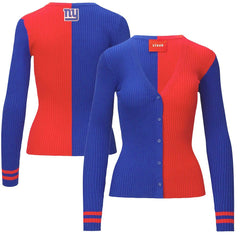 New York Giants STAUD Women's Cargo Sweater Royal/Red