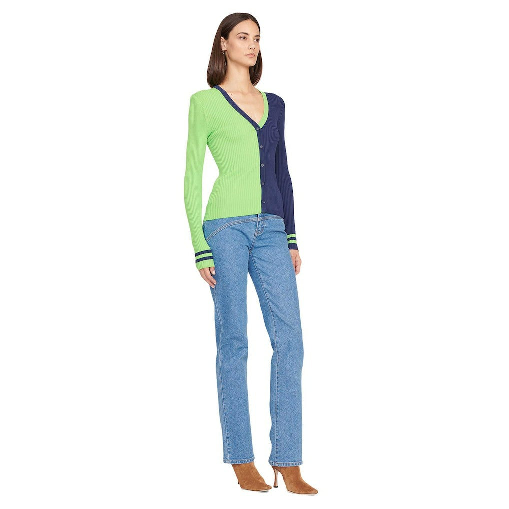 Seattle Seahawks STAUD Women's Cargo Sweater Neon Green/Navy