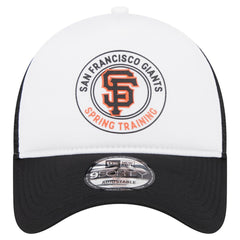 San Francisco Giants New Era Spring Training Circle Foam A-Frame 9FORTY Trucker Adjustable Hat - White/Black Hats