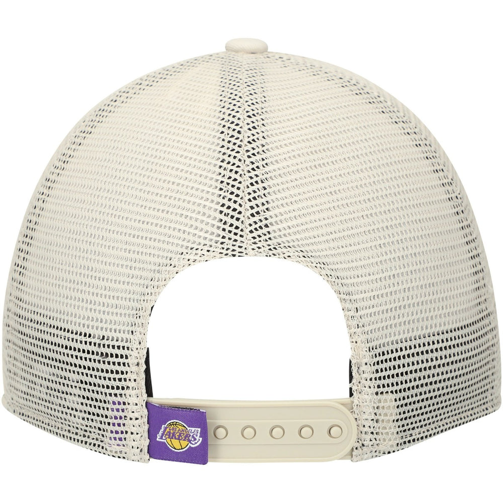 Los Angeles Lakers Rough Edge Logo Trucker 9TWENTY Adjustable Hat Cream