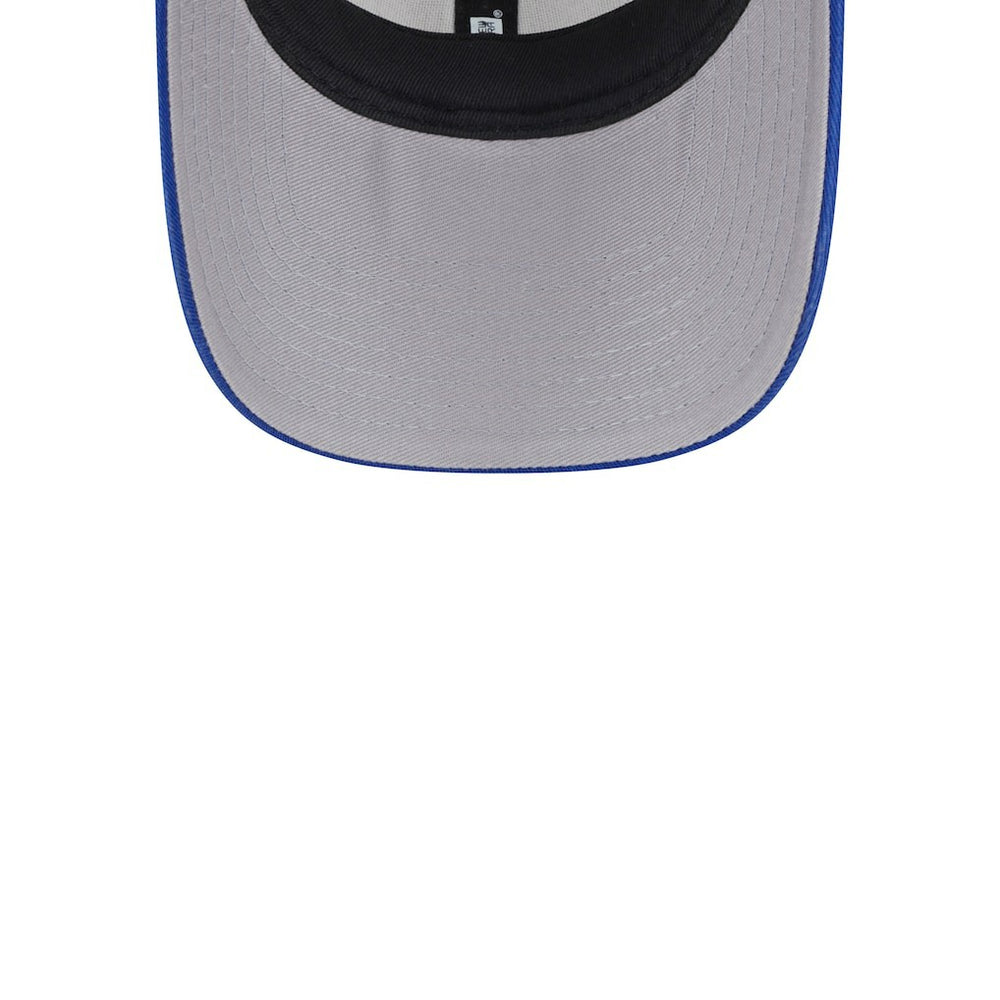 Philadelphia 76ers Throwback Patch Trucker 9FORTY Adjustable Hat Khaki/Royal