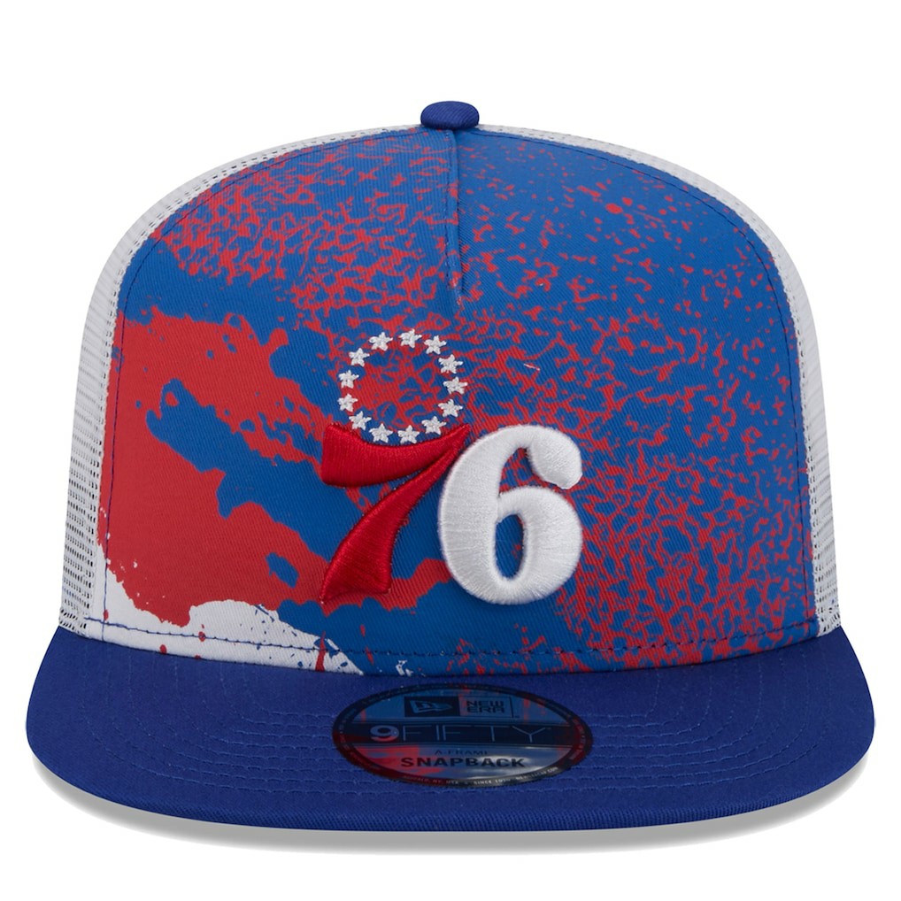 Philadelphia 76ers Court Sport Speckle 9FIFTY Snapback Hat Royal