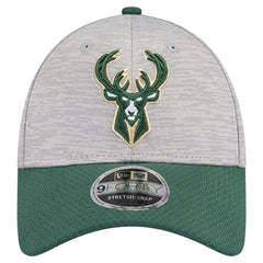 Milwaukee Bucks Active Digi-Tech Two-Tone 9FORTY Adjustable Hat Heather Gray/Hunter Green